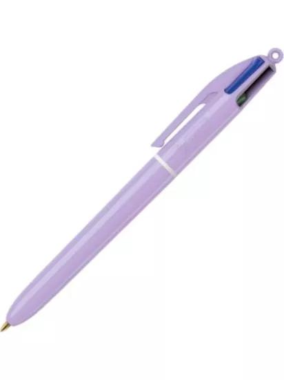 Tükenmez Kalem 4 Renkli Pastel Mor