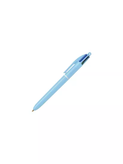  Tükenmez Kalem 4 Renkli Pastel Mavi