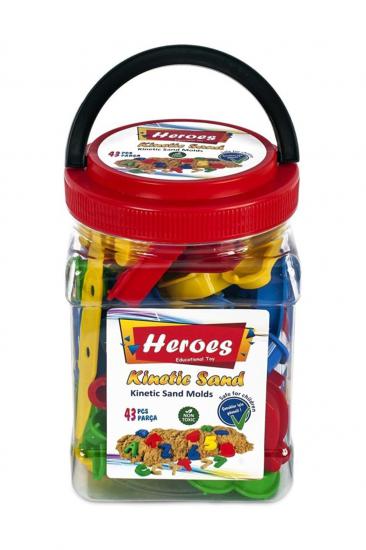  Heroes, Pet Kutulu Harf Ve Rakam Kinetik Kum Kalıpları 43 Parça