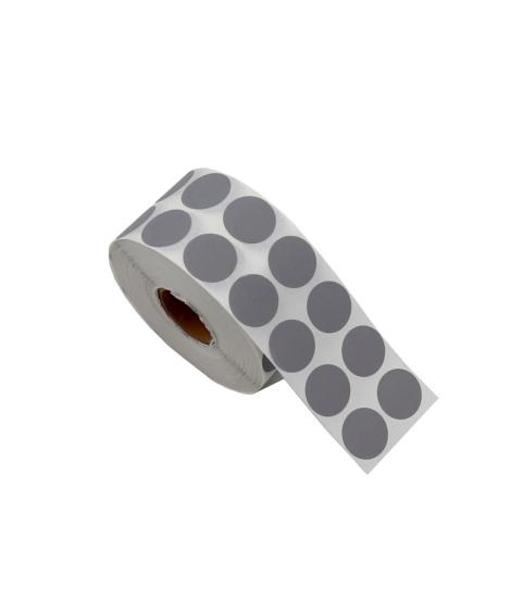  20 mm ( 2 cm) Nokta Etiketi 2500’lü - Gri [ Etkinlik Metaryalı ]