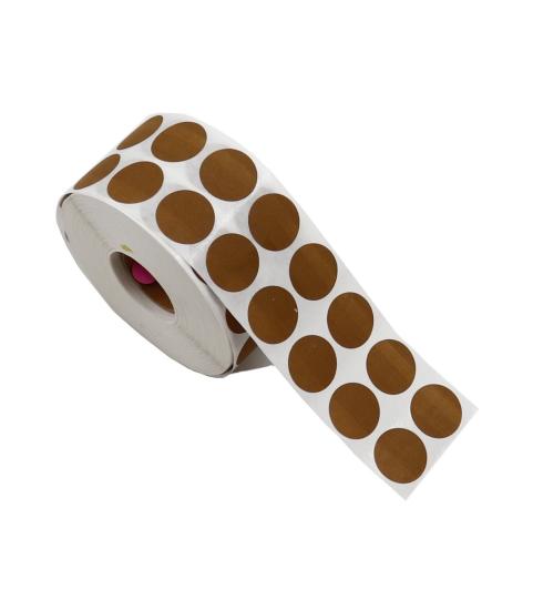 20 mm ( 2 cm) Nokta Etiketi 2500’lü - Kraft ( Kahverengi) [ Etkinlik Metaryalı ]