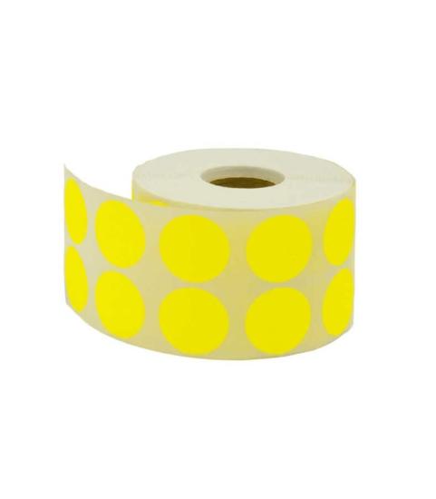 20 mm ( 2 cm) Nokta Etiketi 2500’lü - Sarı [ Etkinlik Metaryalı ]