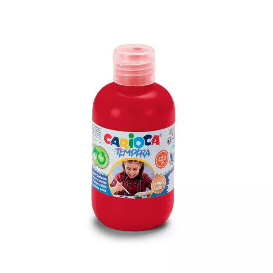 Carioca Tempera Suluboya Süper Yıkanabilir - 250 Ml Parmak Boyası - Kırmızı