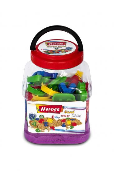1000 Gr Mor Renk Kinetik Kum 43 Parça Kalıplı