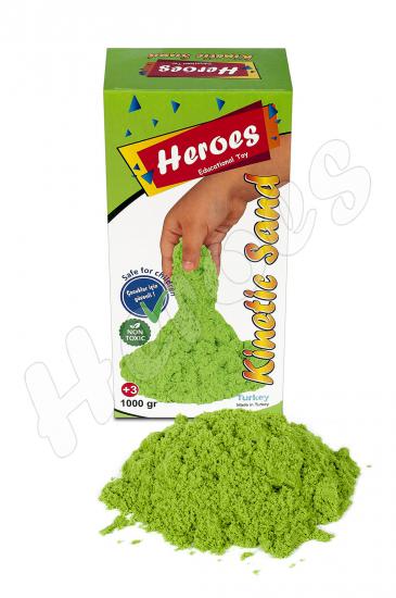 1000 Gr  Yeşil Renk  Kinetik Kum - Oyun Kumu