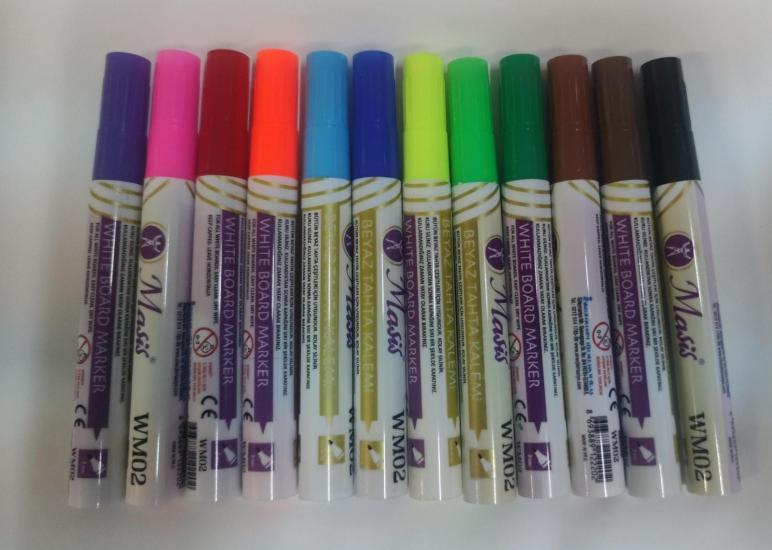 Masis Beyaz Tahta Kalemi, WM02, 12 Renk