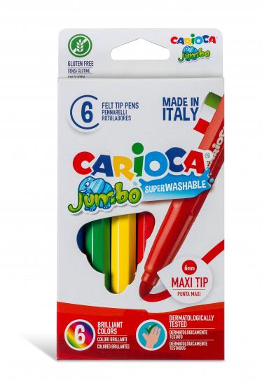 Carioca  Jumbo Yıkanabilir Keçeli Boya Kalemi 6’lı