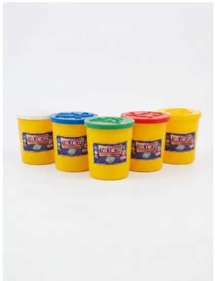 40 gr*5’li Glutensiz Oyun Hamuru ( Kartelasız) ( Beyaz-Sarı-Kırmızı-Mavi-Yeşil)