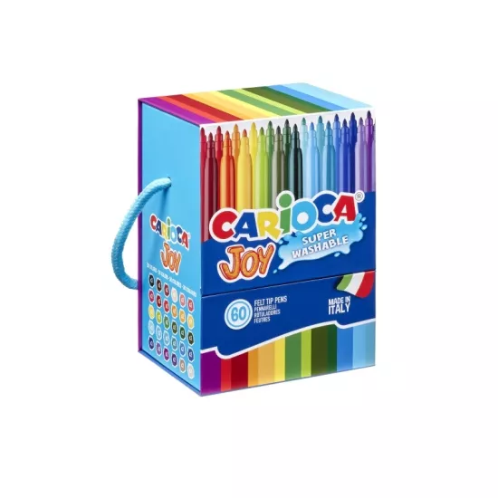 CARİOCA JOY Süper Yıkanabilir Keçeli Boya Kalemi 60’LI (Sert Kutu)