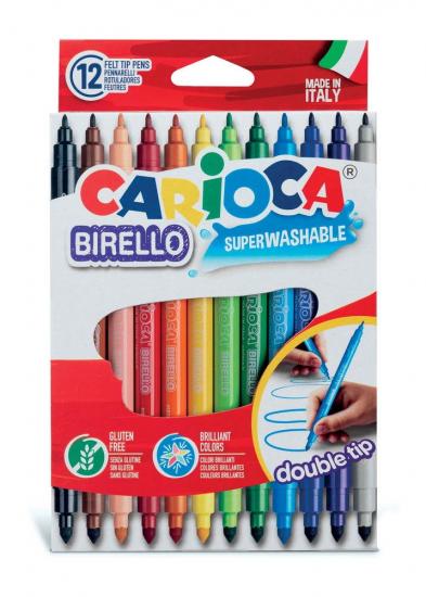 Carioca Çift Taraflı Yıkanabilir Keçeli Boya Kalemi 12’li