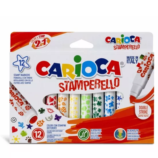 Carioca Damgalı Keçeli Boya Kalemi 12’li