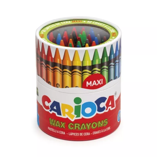 Carioca Wax Maxi Yıkanabilir Pastel Boya Kalemi 50’li