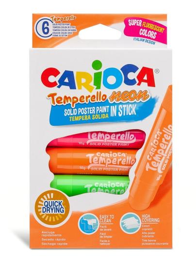 Carioca Temperello Stick Poster Boyama Kalemi Fosforlu 6’lı