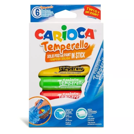 Carioca Temperello Stıck Poster Boyama Kalemi 6’Lı