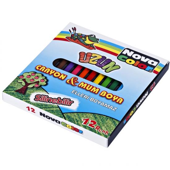 Nova Color Mum Pastel Boya Karton Kutu Tam Boy Köşeli 12 Lİ