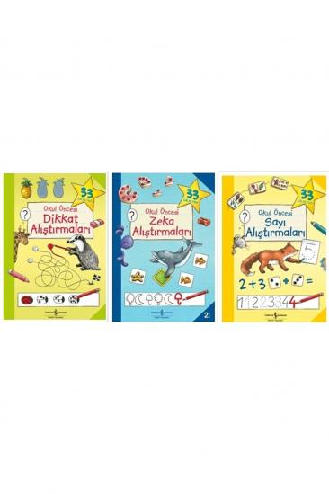 Okul Öncesi Zeka Alıştırmaları / Sayı Alıştırmaları / Dikkat Alıştırmaları 3 Kitap Set 
