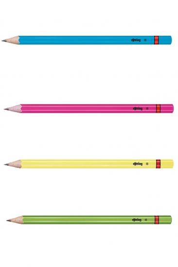 Rotring 4 Adet Kurşun Kalem Neon Fosforlu