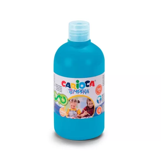 Carioca Tempera Suluboya Süper Yıkanabilir - 500 Ml Parmak Boya - Açık Mavi