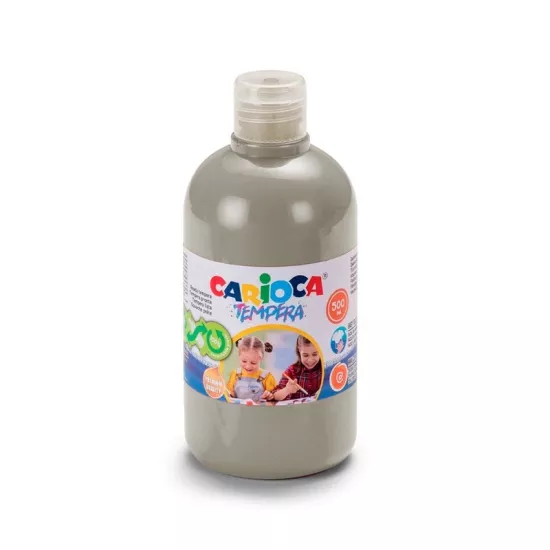 Carioca Tempera Suluboya Süper Yıkanabilir - 500 Ml Parmak Boya - Gümüş