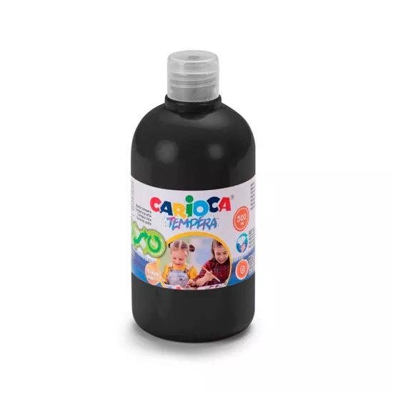 Carioca Tempera Suluboya Süper Yıkanabilir - 500 Ml Parmak Boya - Siyah