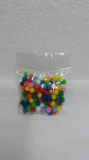 Karışık Renkli Yumuşak Ponpon 1 cm 100 Adet
