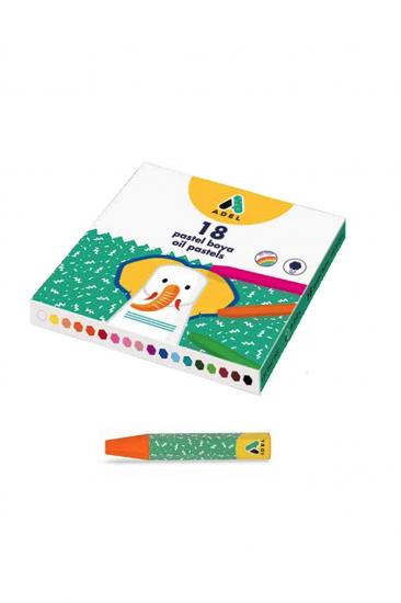 Pastel Boya Karton Kutu Köşeli 18 Lİ