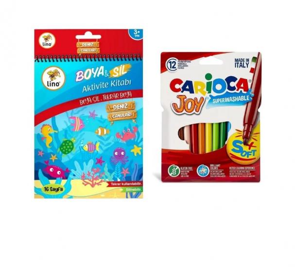 Boya Sil Aktivite Boyama Kitabı Denizaltı ( Silinebilir ) & Carioca 12’li Boya