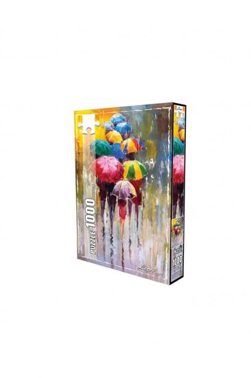 Renkli Şemsiyeler 1000 Parça Puzzle