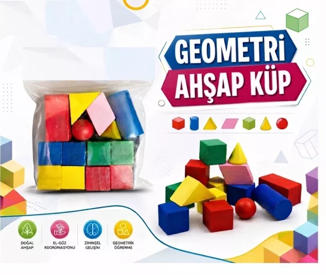 Geometri Ahşap Küp