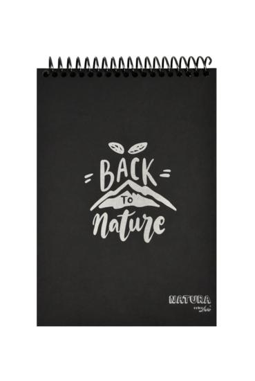 17*24 50 Yarpak Sert Kapak Spralli Siyah Bloknotluk - Not Defteri