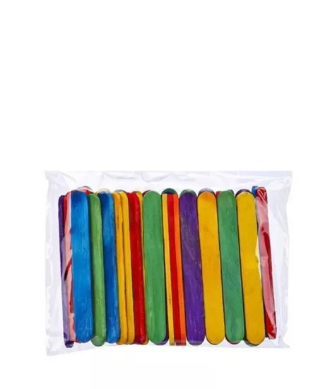 Renkli Ahşap Çubuk, Muayene Çubuğu, Dil ve Etkinlik Çubuğu Mini Dökme 55x5 mm