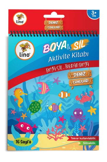 Boya Sil Tekrar Boya Aktivite Kitabı Deniz Canlıları