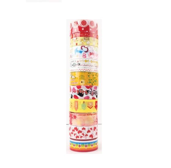 Metalize Desenli Bant 10 Lu (1 Paket 10 Adet)