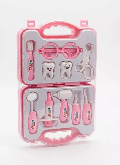 Çantalı Oyuncak Doktor Dişçi Seti - Pembe