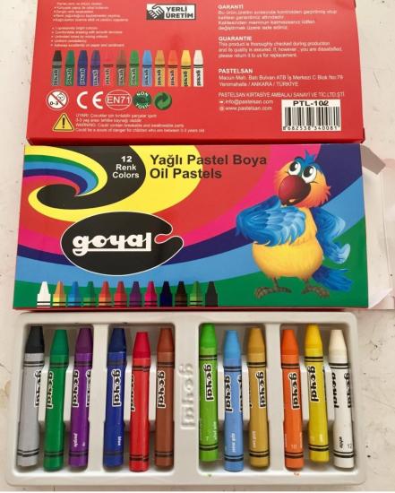 Goyal Pastel Boya Karton 12 Renk Yuvarlak