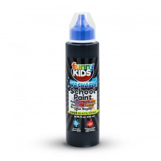 Funny Kids (Washable) Yıkanabilir Okul Boyası 500ml - Siyah