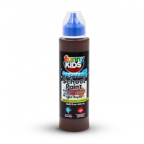Funny Kids (Washable) Yıkanabilir Okul Boyası 500ml - Kahverengi