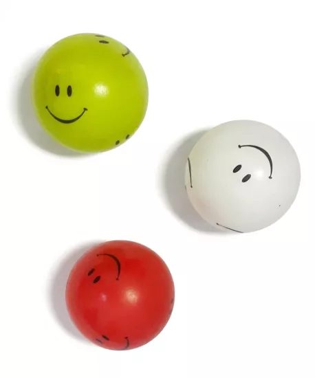 3’lü Küçük Plastik Gülücüklü Top Seti  