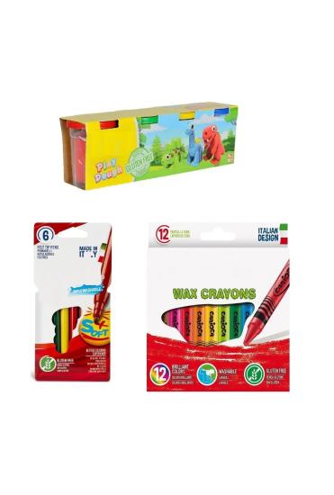 Glutensiz Oyun Hamuru Glutensiz Keçeli Kalem Glutensiz Pastel Boya Seti
