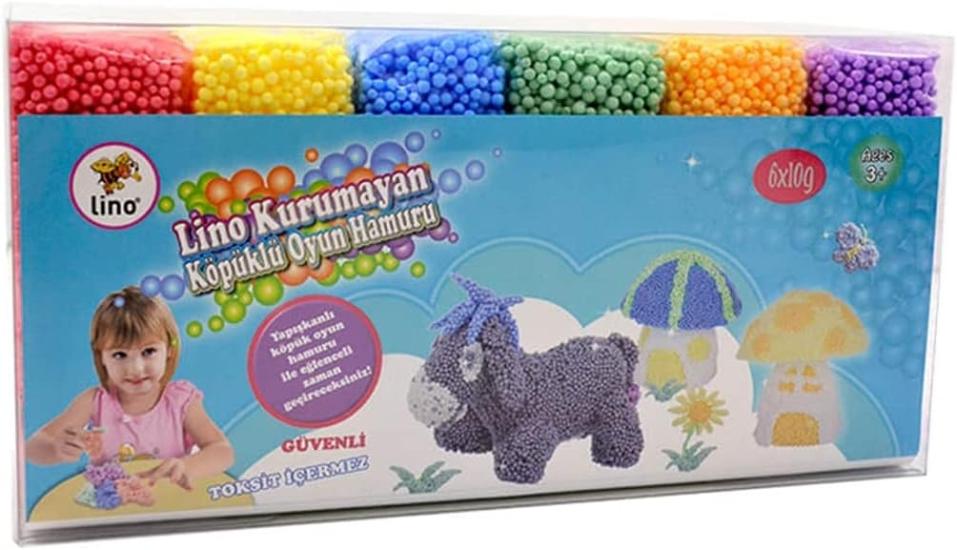 Glutensiz Kurumayan Köpüklü Oyun Hamuru 6’lı