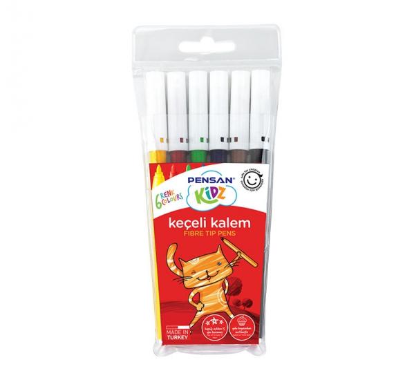 Pensan Keçeli Boya Kalemi Kidz 6 Renk