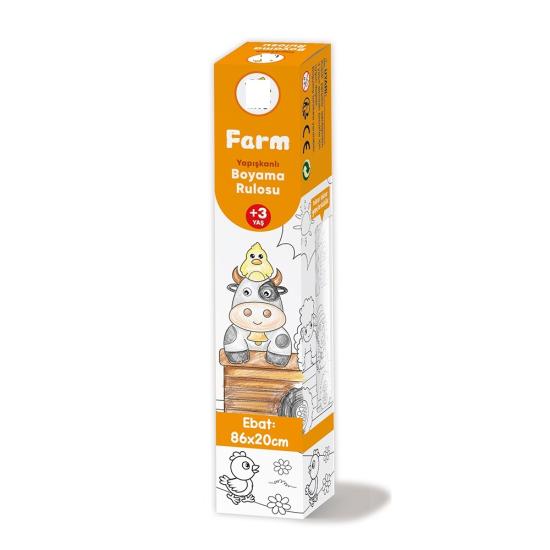 Yapışkanlı Rulo Resim Boyama Kağıdı fARM  86 x 20 cm