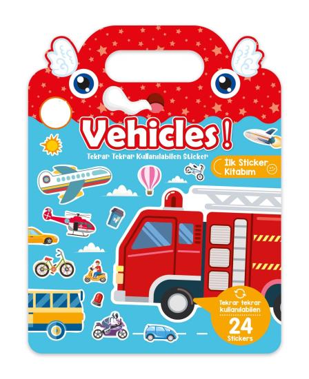 Tekrar Tekrar Kullanılabilen  İlk Sticker Kitabım -VEHICLES