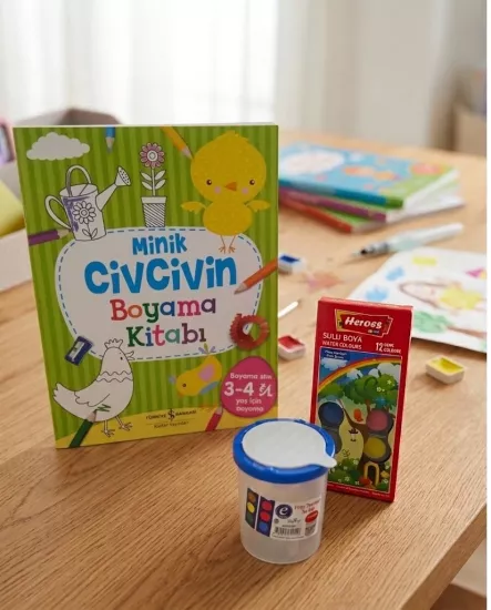 Minik Civcivin Boyama Kitabı Sulu Boya Hediyeli