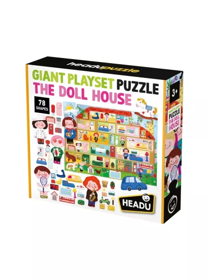 Headu Gıant Playset Puzzle The Doll House ( Bebek Evi Temalı Puzzle)