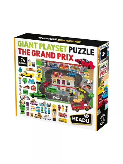 Headu Gıant Playset Puzzle The Gran Prıx ( Dev Oyun Seti Bulmacası)