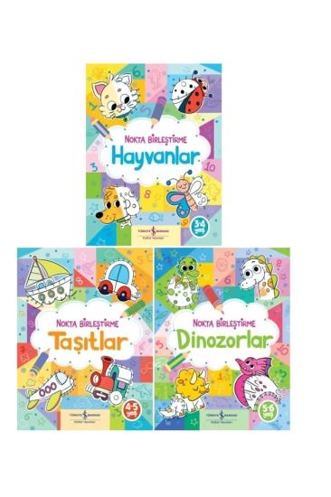 Nokta Birleştirme 3’lü Set - Dinozorlar - Taşıtlar - Hayvanlar