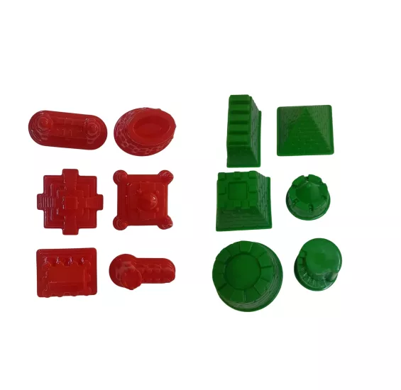 12 Parçalı Kinetik Kum Set, ( Tarihi ve Kale Kalıpları)
