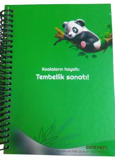 17*24 80 Yaprak Çizgisiz Cute Pets Sert Kapak Beyaz Defter