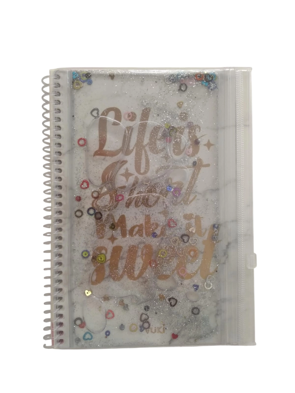 A5 Boy Simli Ve Sulu Şeffaf Kalemlikli Defter 